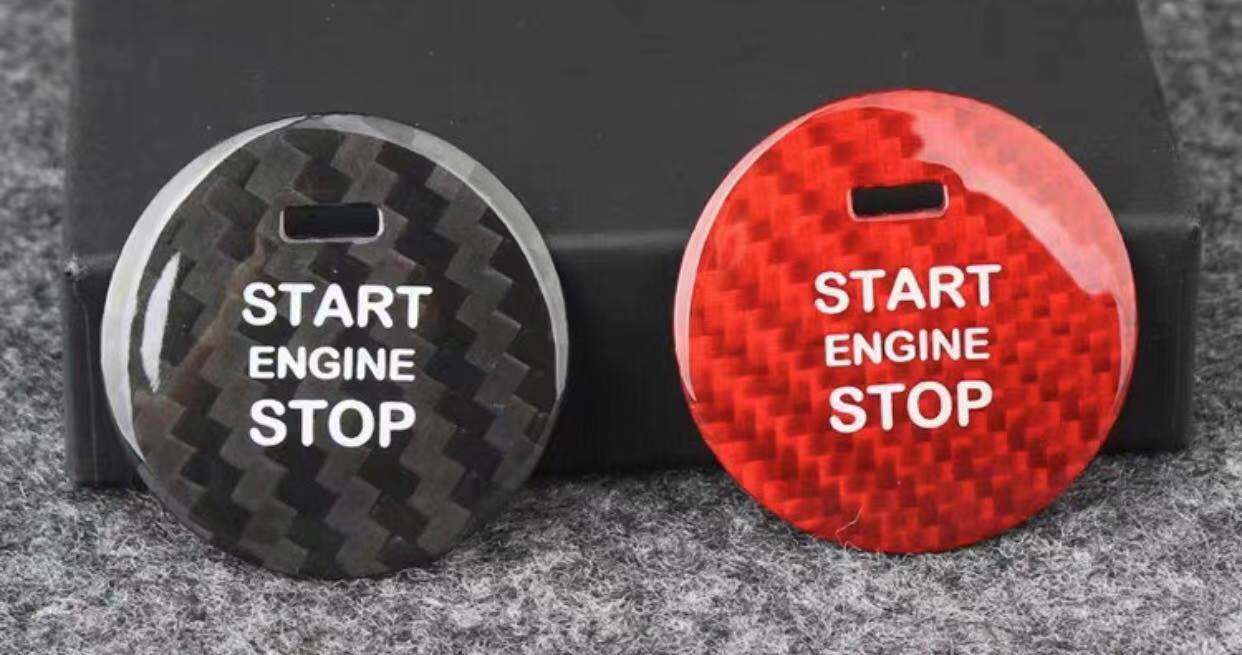 马自达系列碳纤维一键启动贴（黑色）/（红色）