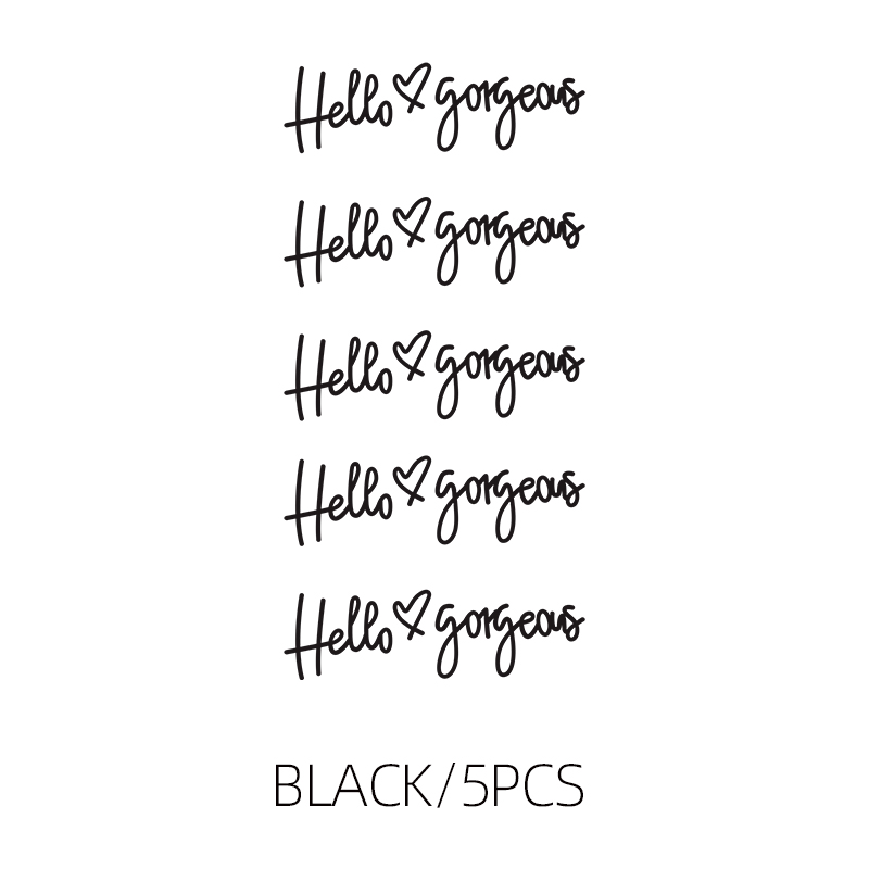 PT--033 黑色/白色HELLO gogeous 贴纸5pcs最低申报价RMB30.00