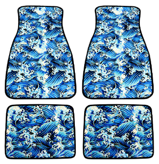 4片脚垫-黑色海浪/蓝色海浪/红色海浪