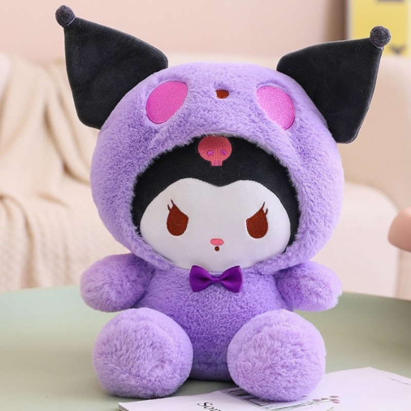 1005011708808004&nbsp; *新Kawaii 25cm三丽鸥毛绒玩具翡翠狗黑米梳妆娃娃毛绒玩具填充动物巴东娃娃生日礼物