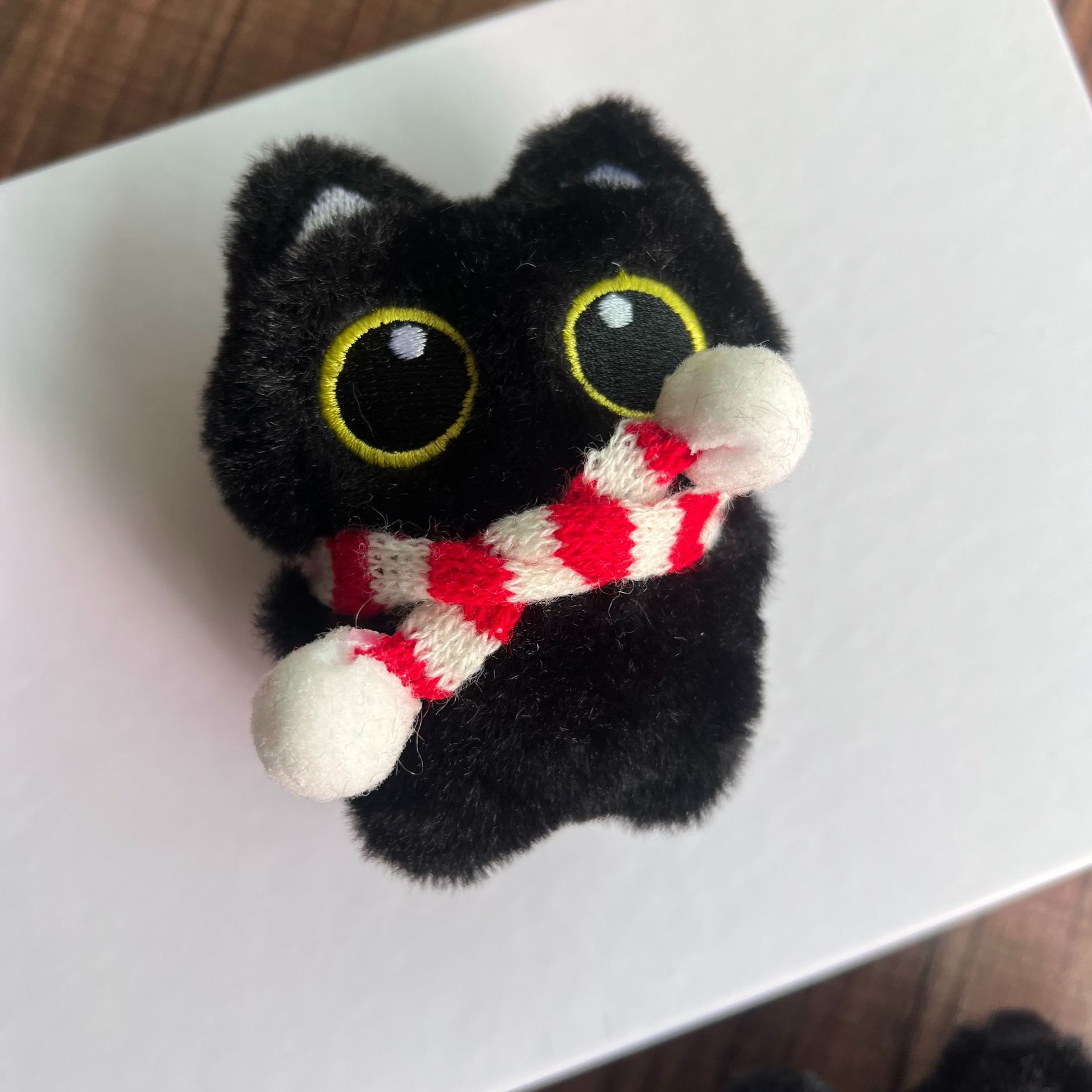 1005010272790393&nbsp; 卡通可爱的黑猫毛绒钥匙扣吱吱作响的玩具软包吊坠软填充玩具Ins-Style可爱的猫娃娃男孩女孩礼物