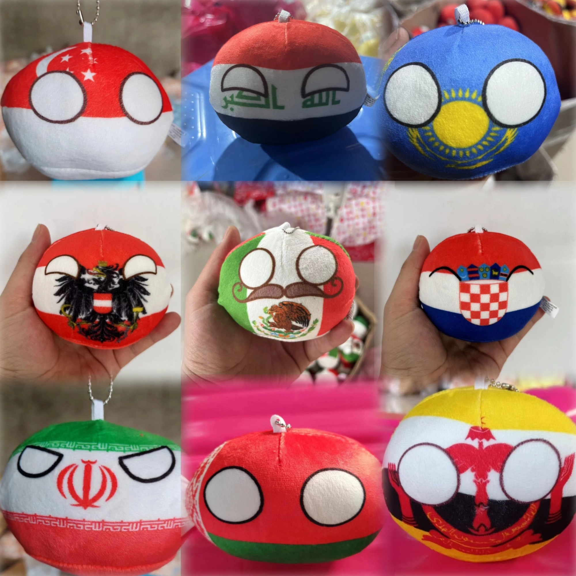 1005008577184274&nbsp; 70款10cm乡村球毛绒玩具波兰球吊坠乡村球乡村球填充娃娃玩具家居装饰儿童礼品