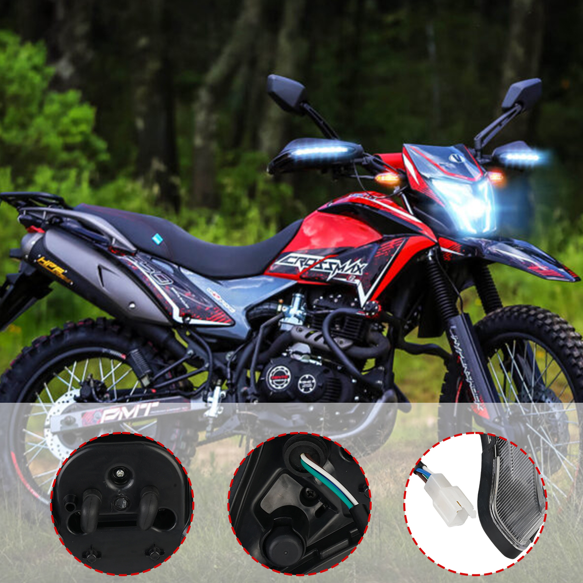 MXN0102 前大灯 faros para motocicleta universal