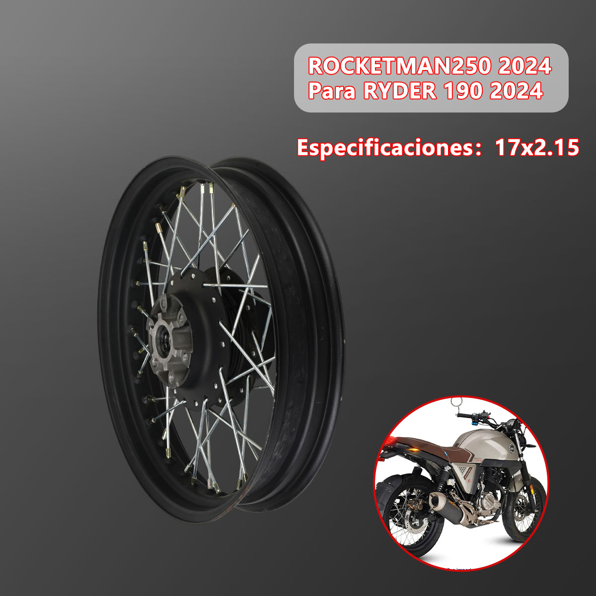 MXN0185 后网轮 RIN DELANTERO