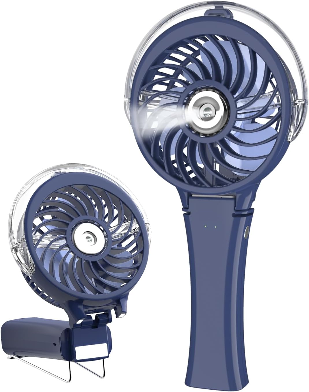 HandFan 升级便携式手持雾化风扇,可充电个人先生风扇,喷雾水雾风扇,迷你冷却手扇,适用于夏季海滩旅行音乐会,送给女士的礼物(宝蓝色)