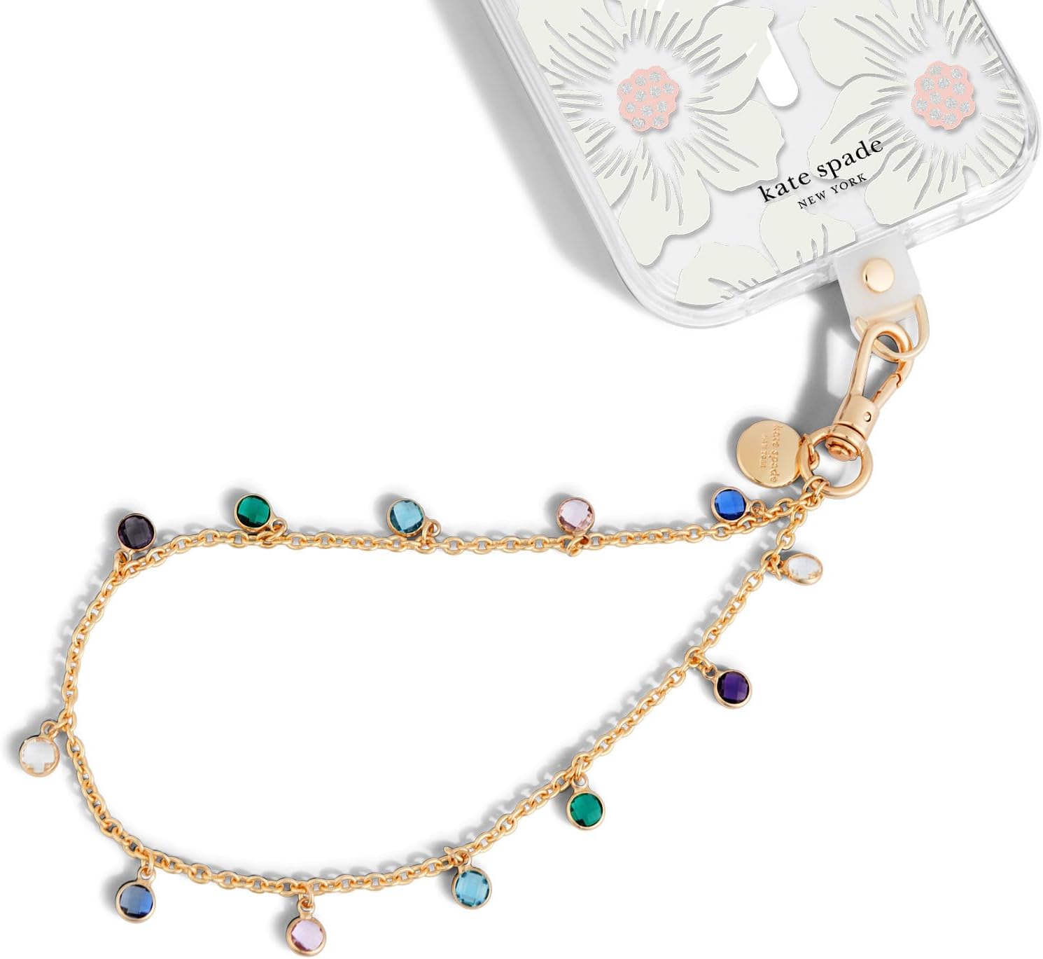 kate spade new york Phone Charm Wrist Strap with Anchor Card - High Shine