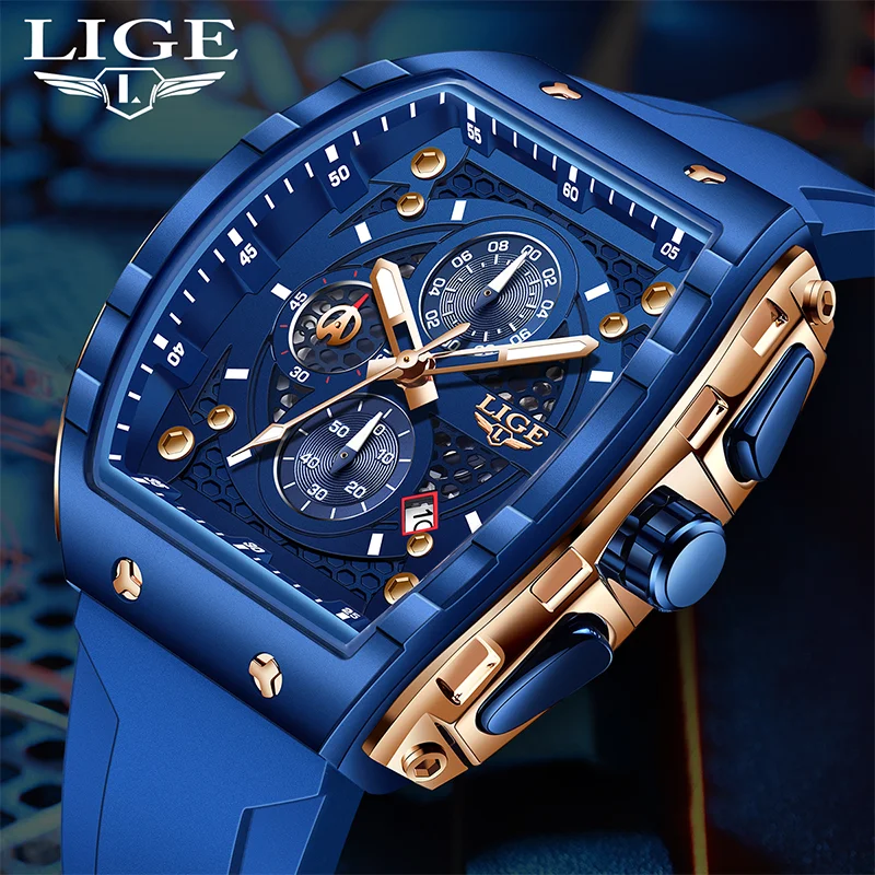 2026 LIGE Top Brand Luxury Watches Men Sport Waterproof Quartz Mens Watch Military Luminous Dive Wristwatch Male Reloj Homre