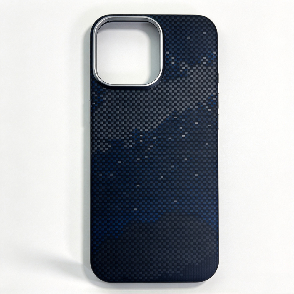 IF16P03适用 iPhone16Pro星空蓝凯夫拉手机壳磁吸苹果 16Pro碳纤维保护套