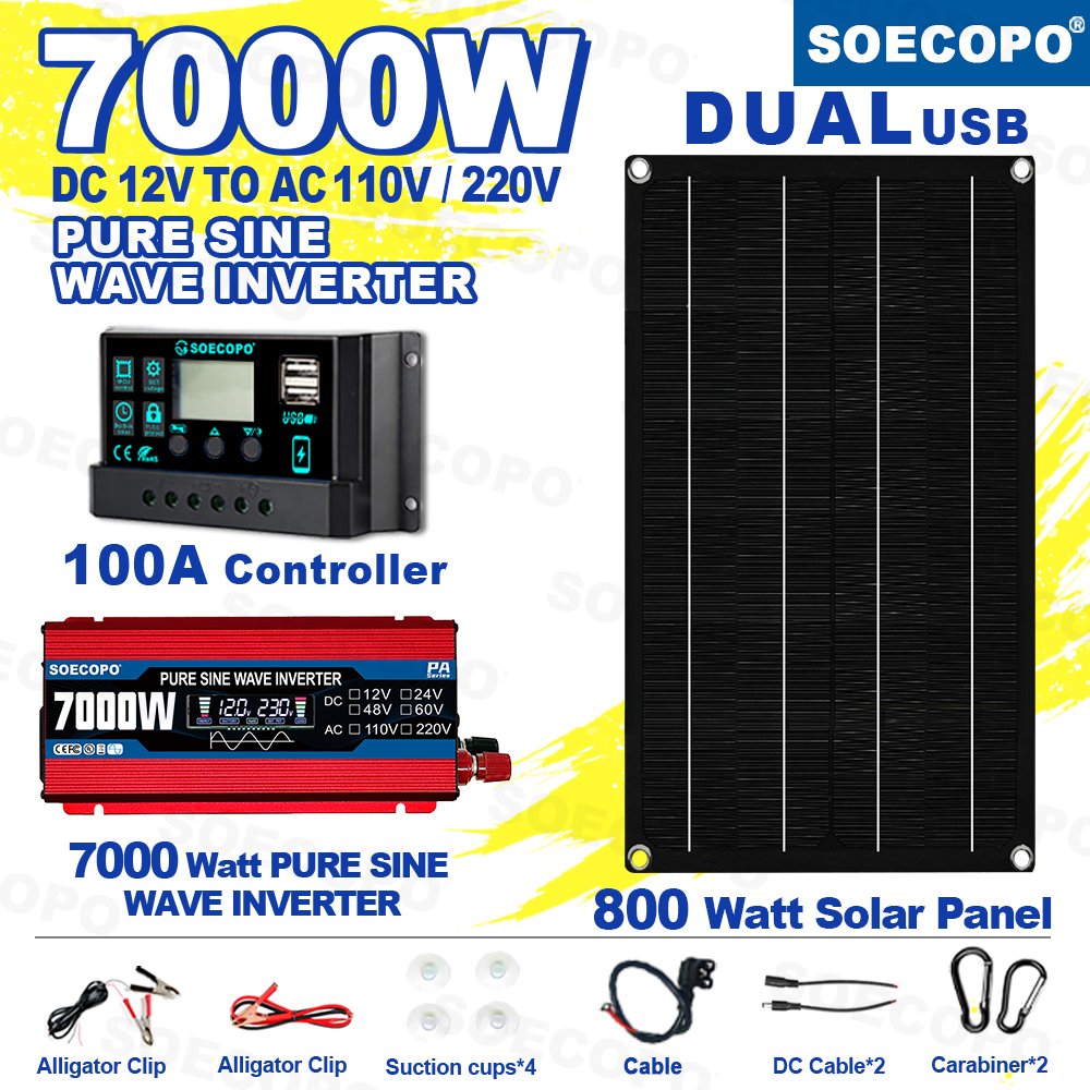 SEP-31K-PA7000纯正弦波系列大套件110V/220V太阳能板+控制器+纯正弦波逆变器套件