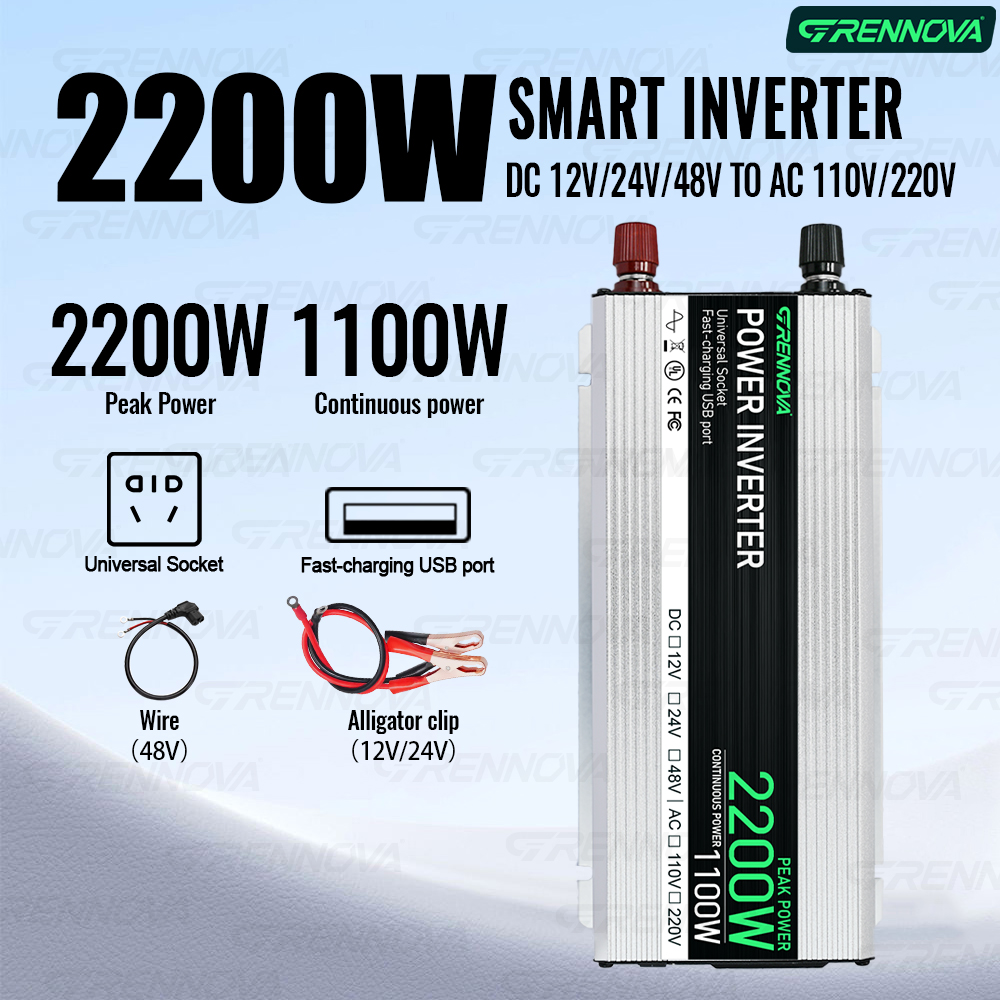 GRE-A-2200W Grennova Alpha系列逆变器修正波弦单压输入12V/24V/48V 转220V/110V