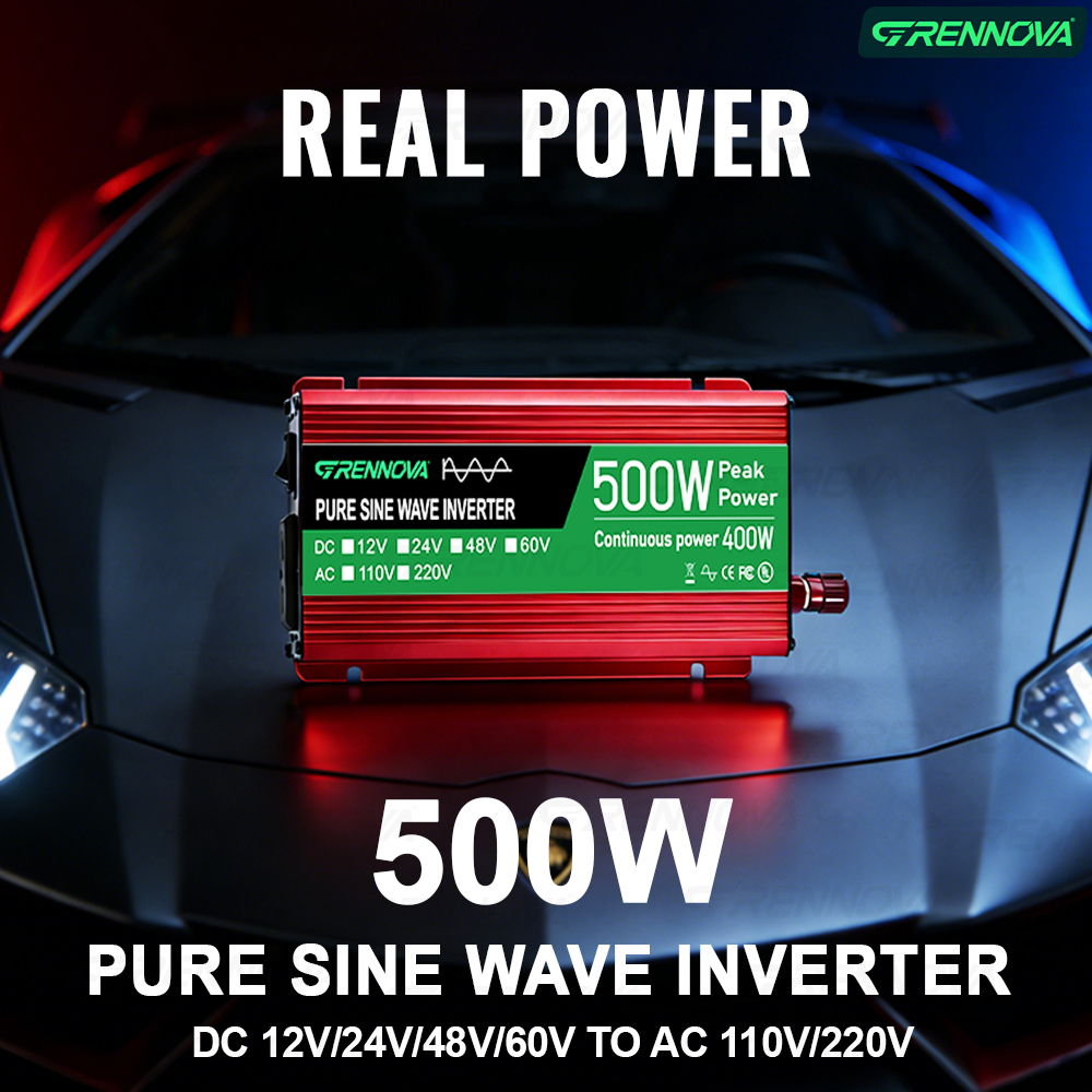 GRE-N-500W Grennova Nova系列逆变器纯正弦波单压输入12V/24V/48V/60V/转220V/110V