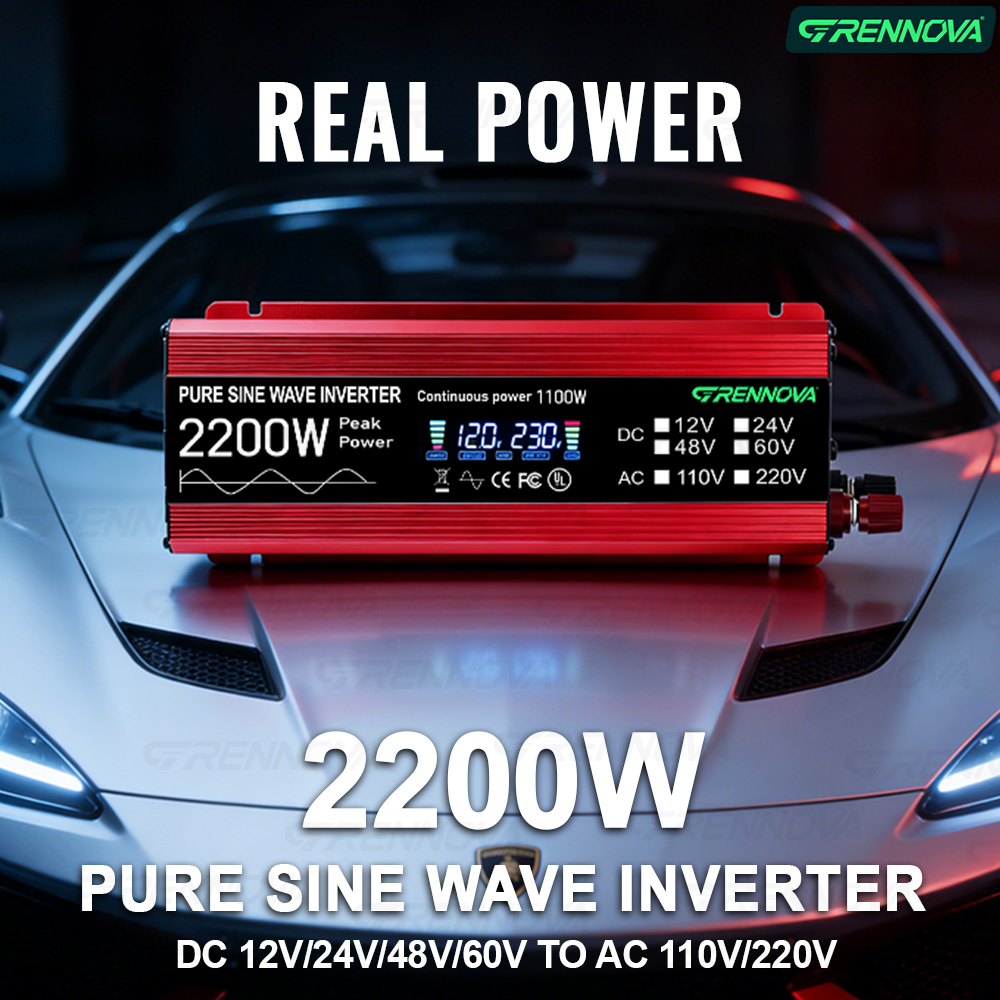 GRE-N-2200W Grennova Nova系列纯正弦波逆变器单压输入12V/24V/48V/60V转220V/110V