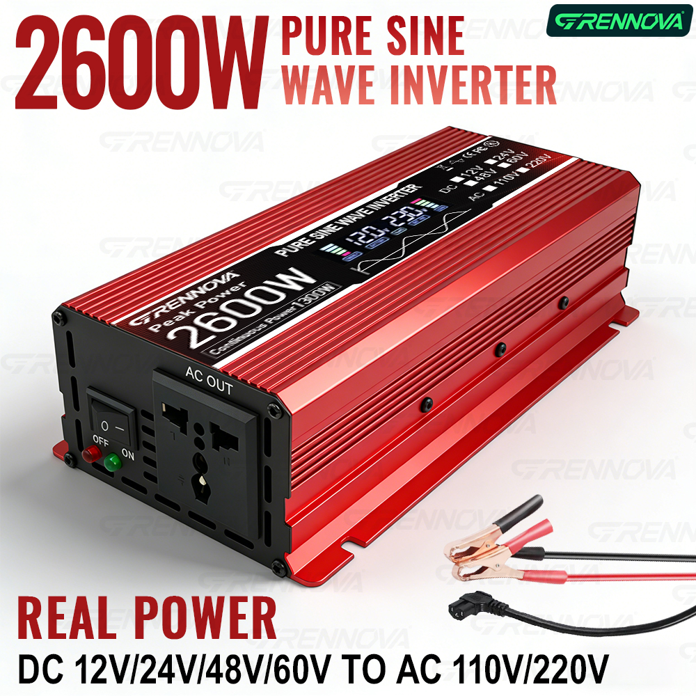 GRE-N-2600W Grennova Nova系列纯正弦波逆变器单压输入12V/24V/48V/60V转220V/110V