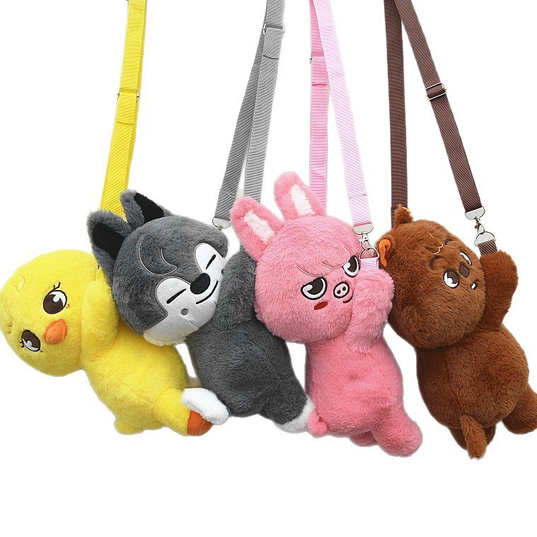 1005011599442108&nbsp; SKZOO Doll STRAY KIDS 毛绒玩具 Kpop 填充动物 狼熊狐狸鸭子填充玩偶 柔软玩具 毛绒玩具 礼物