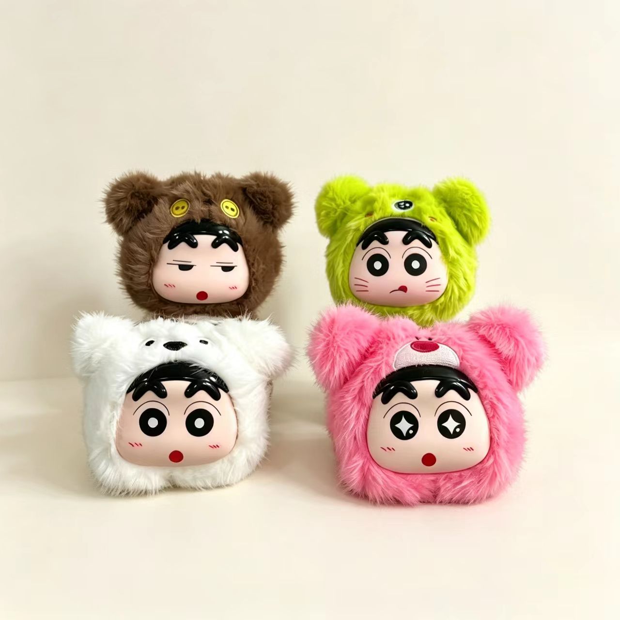 JB801950 搪胶头型小新挂件 4寸 欧貂+PP棉