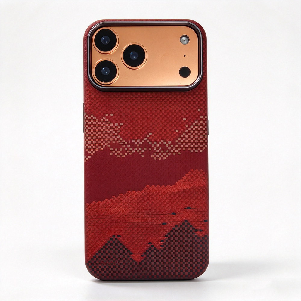 IF18P03适用 iPhone18pro日照金山凯夫拉手机壳磁吸苹果18pro碳纤维保护套