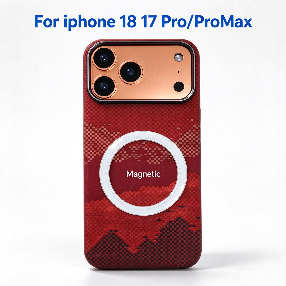 IF18PX03适用 iPhone18ProMax日照金山凯夫拉手机壳磁吸苹果18ProMax碳纤维保护套
