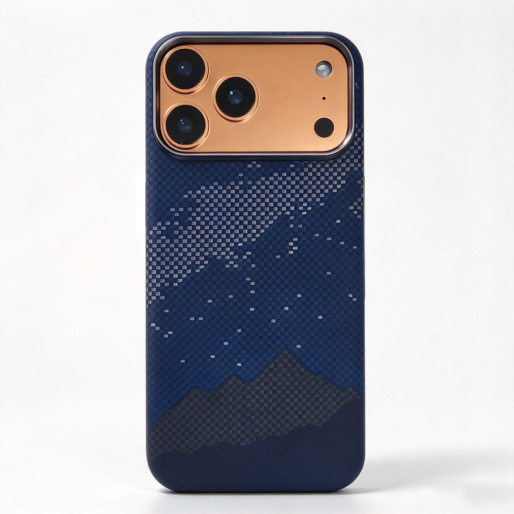 IF17P04适用 iPhone17pro星空蓝凯夫拉手机壳磁吸苹果 17pro碳纤维保护套