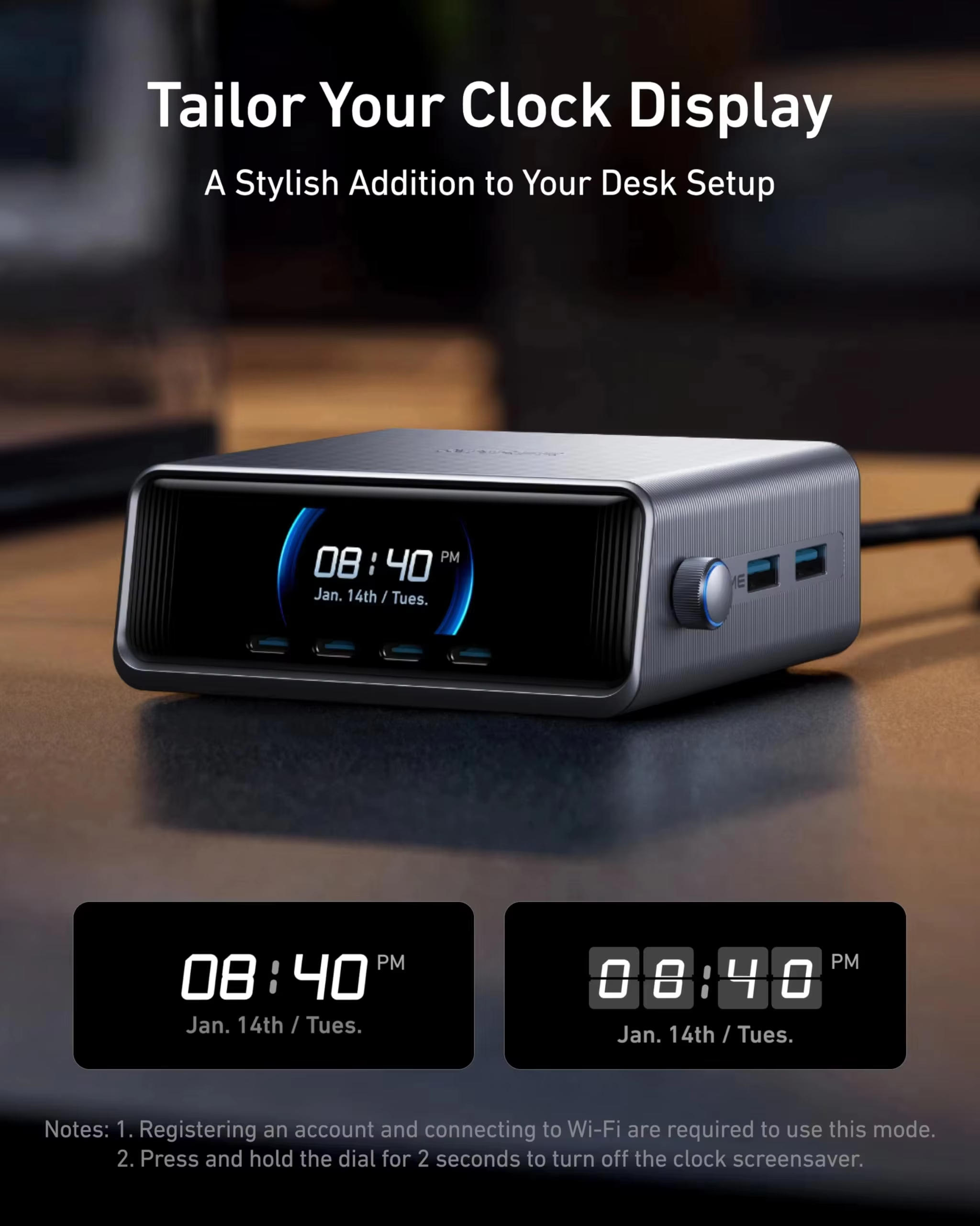 Anker Prime 桌面充电器250W 4C2A 氮化镓 6940268899807