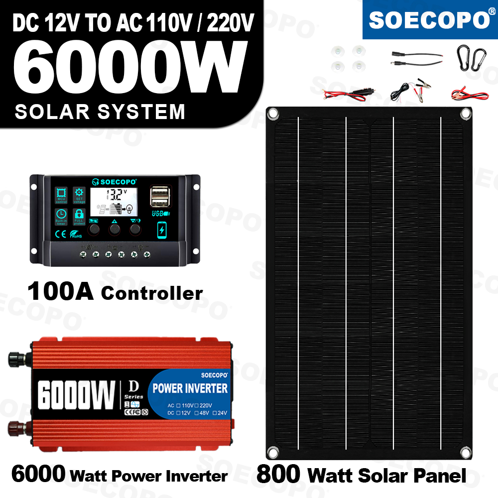 SEP-31K-D6000 大套件太阳能板+控制器+逆变器 6974865242605